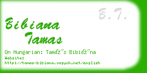 bibiana tamas business card